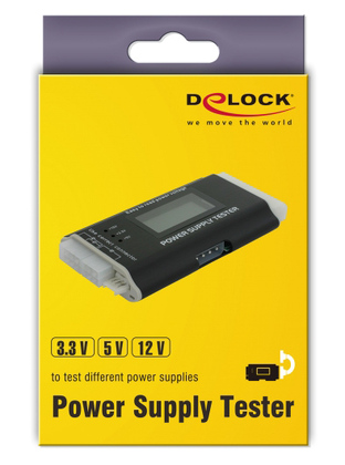 DELOCK tester τροφοδοτικού PC 18159, 3.3V/5V/12V, ATX/BTX/ITX