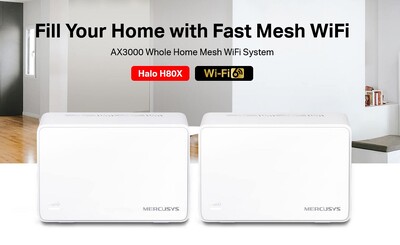 MERCUSYS Mesh Wi-Fi 6 System Halo H80X, 3Gbps Dual Band, 2τμχ, Ver. 1.0