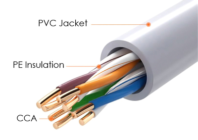 POWERTECH καλώδιο δικτύου CAB-N287, Cat 5e U/UTP, CCA, 26AWG, 100m, γκρι