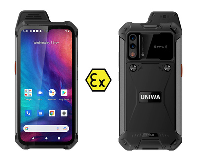 UNIWA smartphone W888, 6.3", 4/64GB, ηχείο 2W, Atex Zone 2, IP68, μαύρο