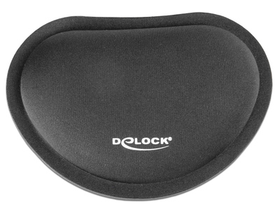 DELOCK στήριγμα καρπού για ποντίκι 12602, 25x115x165mm, μαύρο