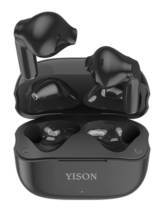 YISON earphones με θήκη φόρτισης TWS-T6, True Wireless, Φ13mm, μαύρα