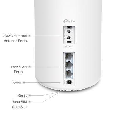 TP-LINK Whole Home Mesh WiFi 6 Deco X20-4G, 4G+ Cat6 AX1800, Ver. 1.0