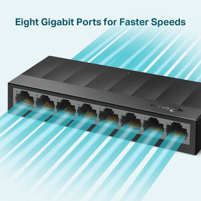 TP-LINK desktop switch LiteWave LS1008G, 8-port 10/100/1000Mbps, Ver 3.0 TP-LINK desktop switch LiteWave LS1008G, 8-port 10/100/1000Mbps, Ver 3.0