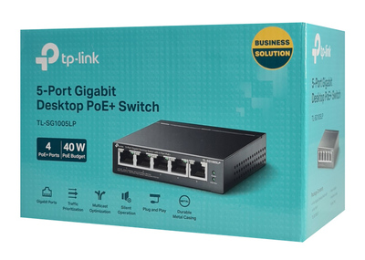 TP-LINK desktop switch TL-SG1005LP, 5-Port Gigabit, 4x PoE+, Ver. 2.0 TP-LINK desktop switch TL-SG1005LP, 5-Port Gigabit, 4x PoE+, Ver. 2.0