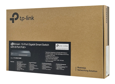 TP-LINK JetStream switch TL-SG2210MP, 10-Port Gigabit, 8x PoE+, Ver. 4.0