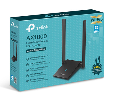 TP-LINK ασύρματος USB αντάπτορας δικτύου Archer TX20U Plus, 1800Mbps V.1