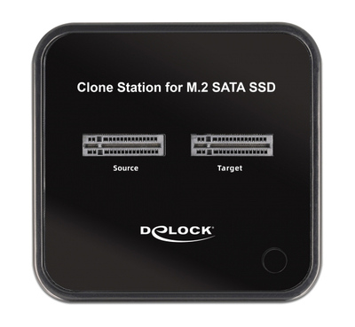 DELOCK docking station 64178, clone function, 2x M.2 SATA, 6Gbps, μαύρο