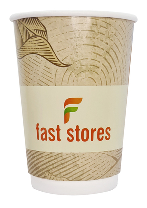 FAST STORES χάρτινα ποτήρια καφέ, 8oz, χωρίς καπάκι, 20τμχ