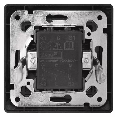EMOS διακόπτης αλέ-ρετούρ A6100.8, διπλός, 2-way, μαύρος