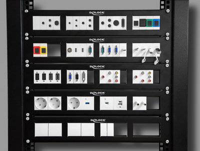 DELOCK module καλώδιο τροφοδοσίας Easy 45 81377, ανασυρόμενο 50cm, λευκό