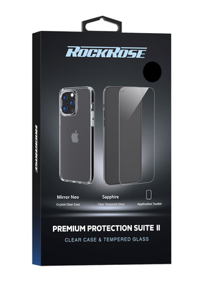 ROCKROSE θήκη & tempered glass 2.5D Premium για iPhone 14 Plus, διάφανο