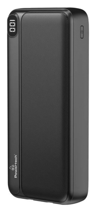 POWERTECH power bank με καλώδια και οθόνη PT-1064 20000mAh, 22.5W, μαύρο