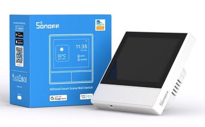 SONOFF smart panel ελέγχου NSPanel με οθόνη αφής, 2-gang, Wi-Fi, λευκό