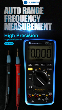 SUNSHINE ψηφιακό πολύμετρο DT-17N, AC 700V/DC 1000V, AC/DC 10A