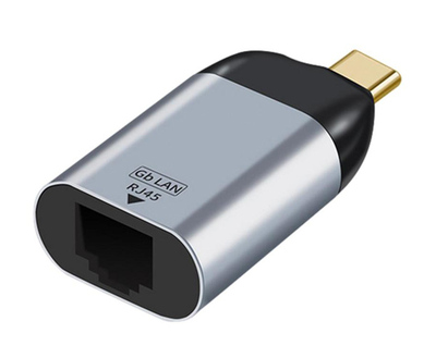 POWERTECH αντάπτορας δικτύου PTH-095, USB-C, 1000Mbps Ethernet, γκρι