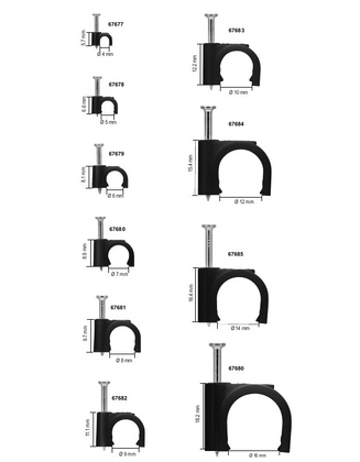 GOOBAY ρόκα στήριξης καλωδίων 64679, 6mm, μαύρο, 100τμχ