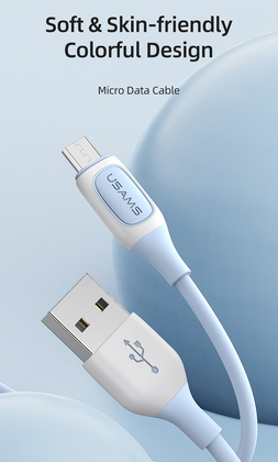 USAMS καλώδιο Micro USB σε USB US-SJ597, 10W, 1m, μαύρο