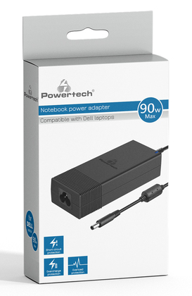 POWERTECH τροφοδοτικό laptop PT-1083 για Dell, 90W, 1.2m, μαύρο