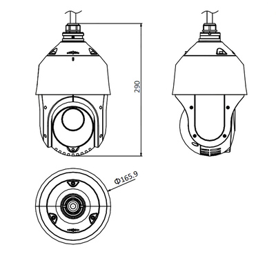 HIKVISION HIWATCH IP κάμερα HWP-N4215IH-DED, 2MP, PTZ, 15x zoom, IR 100m