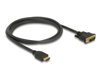 DELOCK καλώδιο HDMI σε DVI 85653, 2K/60Hz, 7.92 Gbps, 1.5m, μαύρο