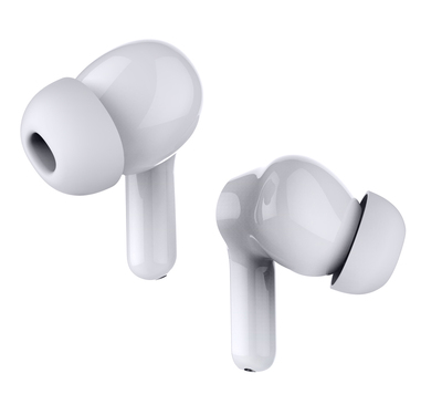 POWERTECH earphones με θήκη φόρτισης Soul, TWS, ANC, 45/400mAh, λευκά