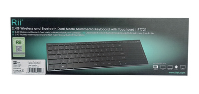 RIITEK ασύρματο πληκτρολόγιο RT721 με touchpad, Bluetooth & 2.4GHz