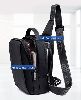 ARCTIC HUNTER τσάντα Crossbody XB00541, με θήκη tablet, 4L, μαύρη ARCTIC HUNTER τσάντα Crossbody XB00541, με θήκη tablet, 4L, μαύρη