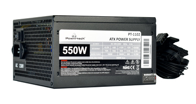 POWERTECH τροφοδοτικό για PC PT-1102, 550W, ATX, 120mm Fan