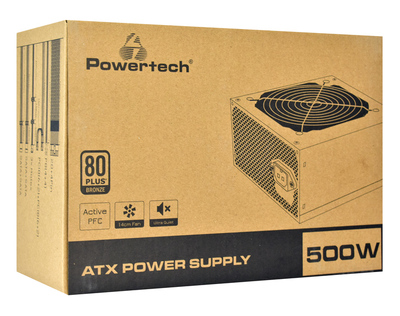 POWERTECH τροφοδοτικό για PC PT-1102, 550W, ATX, 120mm Fan