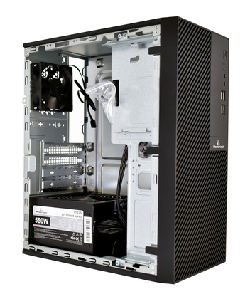 POWERTECH PC Case PT-1101 με 550W PSU, Micro-ATX, 265x168x353mm, μαύρο