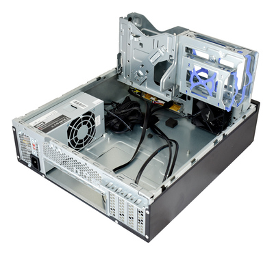 POWERTECH PC Case PT-1099 με 250W PSU, Micro-ATX, 356x102x338mm, μαύρο