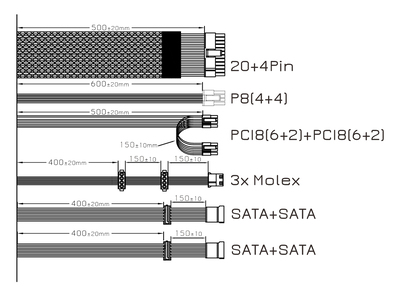 POWERTECH τροφοδοτικό για PC PT-1104, 250W, TFX, 80mm Fan