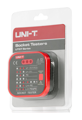 UNI-T tester πρίζας UT07B-EU, 230V, 50Hz