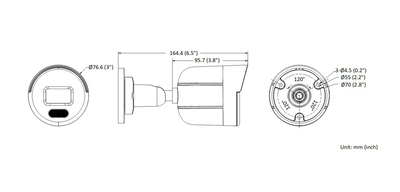 HIKVISION HIWATCH IP κάμερα ColorVu HWI-B129H, 2.8mm, 2MP, IP67, PoE