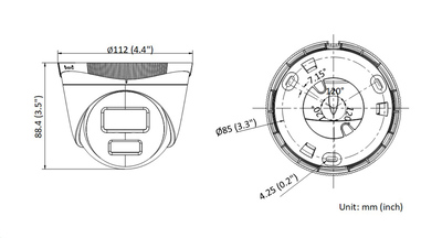 HIKVISION HIWATCH IP κάμερα ColorVu HWI-T229H, 2.8mm, 2MP, IP67, PoE