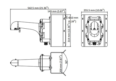 HIKVISION HIWATCH βάση κάμερας DS-1604ZJ-BOX-CORNER, μεταλλική, λευκή