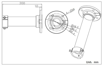 HIKVISION HIWATCH βάση κάμερας DS-1661ZJ, μεταλλική, λευκή