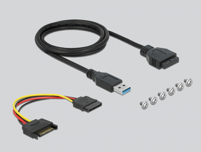 DELOCK front panel 64058, 3.5" σε USB-C, 2x USB & SD/Micro SD