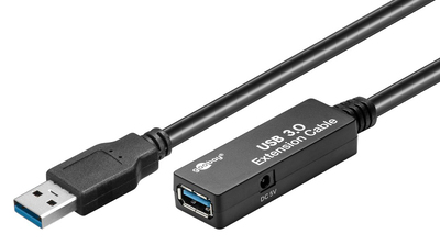 GOOBAY καλώδιο προέκτασης USB 3.0 95727, active, 5Gbps, 5m, μαύρο