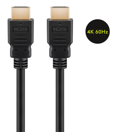 GOOBAY καλώδιο HDMI 2.0 60626, Ethernet, 4K/60Hz, 10.2 Gbps, 10m, μαύρο