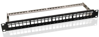 GOOBAY Keystone patch panel 95336 με 24 modules, 19"/1U, 24 ports, μαύρo