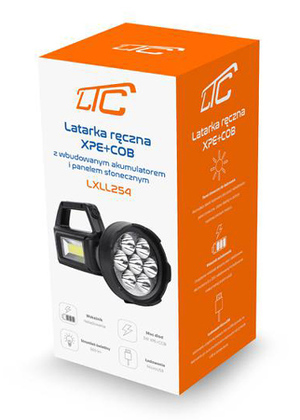 LTC ηλιακός φακός εργασίας LXLL254, 3W LED, 500lm, 1200mAh, IP65