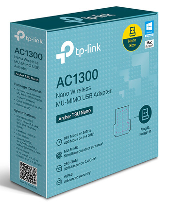 TP-LINK ασύρματος USB αντάπτορας δικτύου Archer T3U Nano, 1300Mbps, V.1