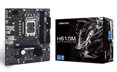 BIOSTAR μητρική H610MH-D5, 2x DDR5, s1700, uATX, GbE LAN, 7CH, Ver. 6.3