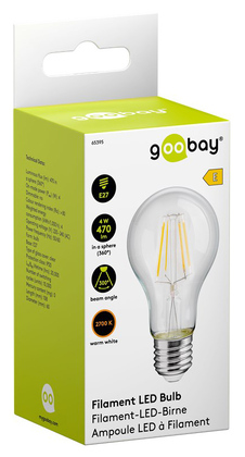 GOOBAY LED λάμπα bulb 65395, E27, Filament, 4W, 2700K, 470lm