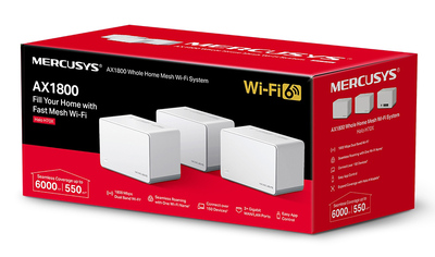 MERCUSYS Mesh Wi-Fi 6 System Halo H70X, 1.8Gbps Dual Band, 3τμχ, V. 1.20