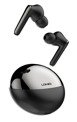 LDNIO earphones με θήκη φόρτισης T01, True Wireless, HiFi, Φ10mm, μαύρα