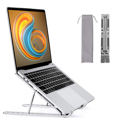 POWERTECH μεταλλική βάση laptop PT-1160, έως 18", foldable, ασημί