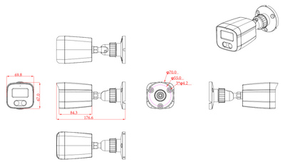 LONGSE IP κάμερα BMSDFG400W, WiFi, 2.8mm, 1/3" CMOS, 4MP, SD, IP67